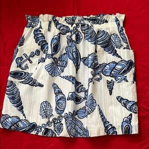 Lilly Pulitzer Navy and White Patterned Skirt
